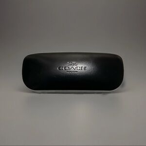 Coach Hard Shell Glasses Case Glossy Black Sunglasses Small Case W/ Cloth